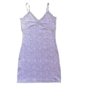 H&M Floral Ribbed Bodycon Mini Dress